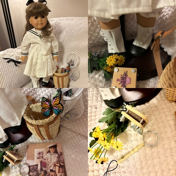 American Girl Samantha, Clothes, Wooden Stand and Pink Trunk - Picture 5 of 16